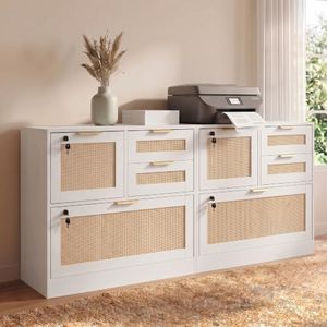 HOPUBUY 4 Drawer File Cabinet with Lock, Printer Stand Lateral
