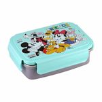 SKI Crunchy Insulated 2 Grid bento Lunch Box with Stainless Steel Inner and a Spoon-Cum-Fork- Mickey & Friends