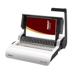Fellowes Pulsar+ Binding Machine with Storage Tray - 20 Sheet Punch Capacity for A4 sheets - Manual Comb Binding Machine - 300 Sheet Capacity - Includes 10 Clear Covers - Ideal for Home/Small Office