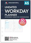 NBplanner A5 Undated Workday panner organiser refill insert daily planner Filofax A5 COMPATIBLE