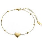 Fashion Frill Anklet For Women Gold Plated Heart Chain Anklet For Women Girls Love Gifts Women Jewellery