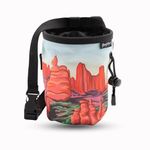 Gnarly Dood | Chalk Bag for Outdoor & Gym Rock Climbing & Bouldering | with Adjustable Waist Belt, Durable Drawstring Closure, & Zippered Pocket | Moab