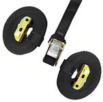 TechHark® Gymnastic Heavy Duty Adjustable Strap Capacity with 14.5ft Adjustable Buckle Straps for Cross Fitness Functional Training for Home Gym,Yoga, Full Body Workout (Buckle Strap)