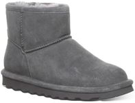 BEARPAW Women's Alyssa Wide Charcoal Size 10 | Women’s Ankle Boot | Women’s Slip On Boot | Comfortable Winter Boot