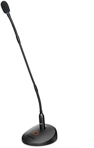 BOYA Desktop Gooseneck Condenser Microphone 18" Podium Microphones with Mute Button LED Indicator XLR Mic for Meetings Video Conferences Streaming Lectures BY-GM18C