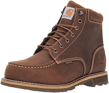 Carhartt Men's 6" Lug Bottom Moc Soft Toe CMW6197 Industrial Boot, Dark Bison Oil Tanned, 12
