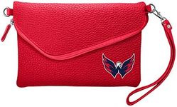 Littlearth womens NHL Buffalo Sabres Fold Over Crossbody Pebble Purse, Navy 500432-SBRS-NAVY-P , womens, NHL Washington Capitals Fold Over Crossbody Pebble Purse, Light Red, 500432-CAPS-LRED, Light Red, 9" x 6" x 1"