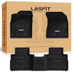 LASFIT Floor Mats for Nissan Rogue 2021-2024 2025, Dual Anti-Slip & Deep Dish Custom Fit All Weather Floor Liners, TPE Odorless for Nissan Accessories, 1st & 2nd Row (Not Fit Rogue Sport)