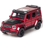 COCOBLINC 1:32 G Wagon Toy Car Alloy Diecast Model Car Pull Back Vehicle Toy with Openable Doors Sound and Light Car for Kids (Red)