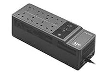 APC by Schneider Electric BACK-UPS ES - BE850G2-UK - Uninterruptible Power Supply 850VA (8 Outlets, Surge Protected, 2 USB Charging Ports), Black, Pack of 1