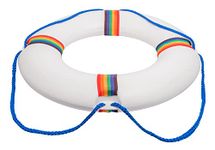 Sunsolar Plastic Ring Pool Buoy - for Swimming Pools 21 inch with Perimeter Rope