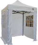All Seasons Gazebos 2x2 Fully Waterproof Pop up Gazebo With 4 Zip up Sides and Accessories - White