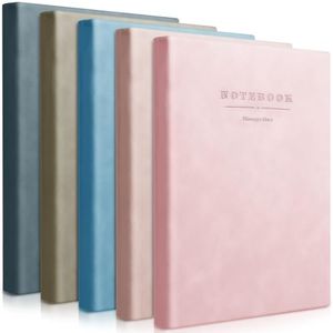 SATINIOR 5 Pack A4 Notebooks large Journal 360 Pages Leather Softcover Hardcover Notebook Thick Paper Lined Notebook for Office Home School Business Writing, 8.5'' x 11''(Multicolor)