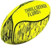 Thrillseeker Fluro Rugby Ball - Safety Yellow / Black