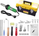 Yabumak Hot Air Gun 1600W Plastic Welder Tool 20℃- 600℃ Floor Welder Variable Temperature Control 21 Pieces Hot Air Gun Kit Handheld Plastic Welder DIY Stripping Paint,Shrinking PVC,Home Improvemen