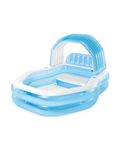 INTEX 57186EP Swim Center Sunshade Inflatable Family Pool: 140 Gallon Capacity – 90" x 75" x 53" – Blue