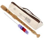 Music Recorder Instrument,Beginner Adult German/Baroque Alto Recorder, 8-hole Wooden Professional Playing Flute Instrument, Storage Bag + Cleaning Stick + Lanyard