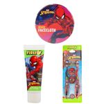 Super Hero, Toothpaste 75ml, Magic Heat Reveal Face Cloth, Spiderman Toothbrush with Twin Travel Caps