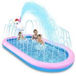 COOLJOY Inflatable Pool | Splash Spray Paddling Pool Sprinkler Pad | Paddling Pool for Kids Toddlers | Swimming Pool Toy Gifts 68 x 41 x 18 Inch (Unicorn)