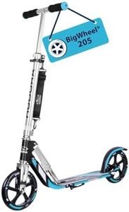 HUDORA Scooter BigWheel 205 - Rodillo de aluminio estable - Patinete urbano ajustable y plegable con soporte - Patín deportivo para niños y adultos hasta 100kg