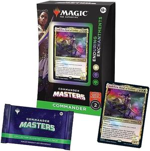 Magic The Gathering Commander Masters Commander Deck - Enduring Enchantments (100-Card Deck, 2-Card Collector Booster Sample Pack + Accessories)