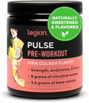 LEGION - All Natural Nitric Oxide Preworkout Drink to Boost Energy, Creatine Free, Naturally Sweetened, Beta Alanine, Citrulline, Alpha GPC (Pina Colada)