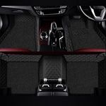 NEXTA 7D Premium Faux Leather II Double Stitching II 7 Layer Protection Custom Fitted Car Floor Tray Mats for BMW X1 Model (2016-2022) - (Full Black)