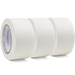 CHUANGSEED 3-Pack White Masking Tape General Purpose Beige Painters Tape 1.88 inch x 60 Yards for Basic Painting, Home, Office, School Stationery, Arts, Crafts and Decoration (White)