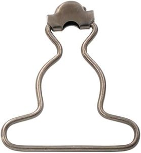 Amanaote 1.5" Inside Bottom Size Gun Black Dungaree Fastener Overall Clip Suspender Buckle Pack of 12