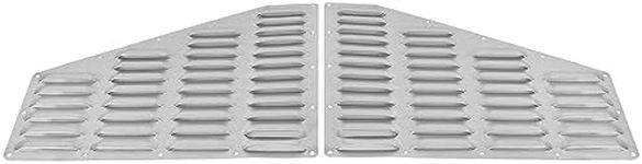 KUAFU Aluminum Louver Hood Cooling Panels Kit Compatible With 1984-2001 Jeep XJ Cherokee Comanche Alloy Vented Pair Hood Louver