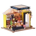 DIY Miniature Dollhouse Kit - Tiny House Kit,Crafts Mini House Making Kit with Furniture, Craft Gifts/Home Decoration for Family (to Be with You. Bakery)