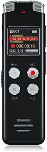 128GB Digital Voice Recorder with Playback: Voice Activated Recorder for Lectures Meetings Interviews - EVISTR Dictaphone Recording Device Tape Recorder Portable Mini, Audio Recorder with USB, MP3