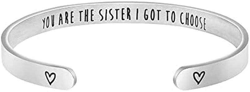 JoycuFF Inspirational Bracelets for Women Hidden Message Mantra Cuff Bangle Stainless Steel Friend Encouragement Gift, 6 inches, Stainless Steel, no gemstone