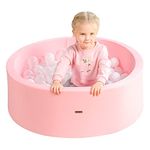 Trendbox Memory Foam Sponge Indoor Round Ball Pit for Toddler Children - Light Pink