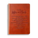 Christian Sister Gift Leather Notebook for Women Sister Religious Sisters in Christ Gifts Christmas Birthday Gifts for Sister Friends Friendship Faith Gifts (To my sisterinchrist)