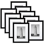 Wiscet 8x10 Picture Frame Set of 9,