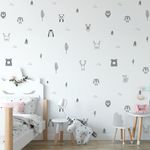 Baby RyRo London Stylish Animal Wall Decals - Safari Nursery Decor, Jungle Wall Decals for Baby Room Decor, Nordic Style Nursery Wall Decal, Perfect for Kids, Toddlers & Babies, Peel and Stick