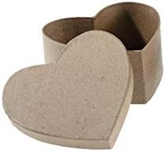 Bulk Buy: Darice DIY Crafts Paper Mache Box Heart 4-1/2 x 4-1/2 x 2 in 2833-32 by Darice Bulk Buy