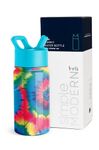 Simple Modern Kids Water Bottle with Straw | Insulated Stainless Steel Reusable Tumbler for Toddlers, Girls, Boys | Summit Collection | 14oz | Tie-Dye