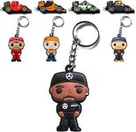 Racing Driver Car Key Chain Keychain Auto Tire Compatible with Formula One F1 Team Fan Gift Accessory, Mr Lewis