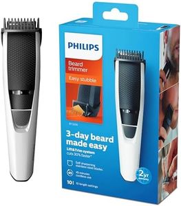 Philips Beard Trimmer Series 3000 with Lift & Trim PRO system (Model BT3206/13),White/Black, Packaging may vary