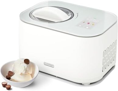 Iceman by Chefman Ice Cream Maker, No Pre-Freezing with Built-In Compressor, Makes Ice Cream, Froyo, Sorbet, Sherbet, Italian Ice, Frozen Yogurt, Digital Display w/ 3 Presets, 2 Pint Inserts Included