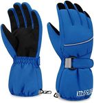 Kids Snow Gloves for Boys Toddler Waterproof Gloves Girls Winter Gloves Kids Gloves Winter Waterproof Kids Ski Gloves, Blue, 7-10 Years