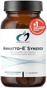 Designs for Health Annatto Tocotrienols with Black Cumin Seed Oil - Annatto-E Synergy Groundbreaking Vitamin E Supplement, Antioxidant Support with Gamma + Delta Tocotrienols (60 Softgels)