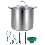 Canning Supplies Canning Pot ＆ Canning Kit 7Pcs/Set 21.5 Qt Water Bath Canner Pot Food Grade Satinless Steel Canning Pot With Rack and Lid Canning Supplies Kits