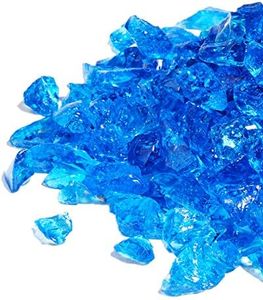 GASPRO Fire Glass, Turquoise Blue, Good for Propane or Natural Gas, 20 Pounds