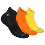 BAMBOS Bamboo Cotton Bamboo Ankle Length Socks For Men Anti-Microbial Ultra Soft Padded Ankle Socks, Pack Of 3 Multicoloured