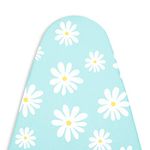 Encasa Homes Replacement Ironing Board Cover with Thick Felt Pad, Drawstring Tightening, (Fits Standard Wide Boards of 18 x 49 inch) Scorch & Stain Resistant, Printed - Daisy Blue