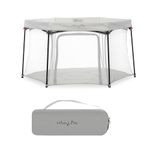 Dream On Me Onyx Playpen (53.5x53.5x29.5 Inch (Pack of 1), Grey)