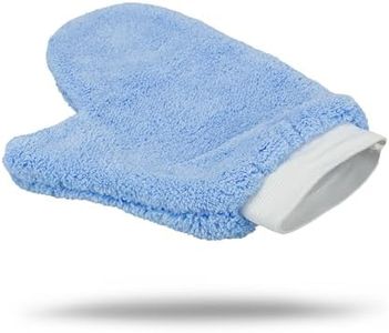 Maxshine Premium Microfiber Car Wash Mitt Scratch Lint Free, 27 x 24 cm, Blue